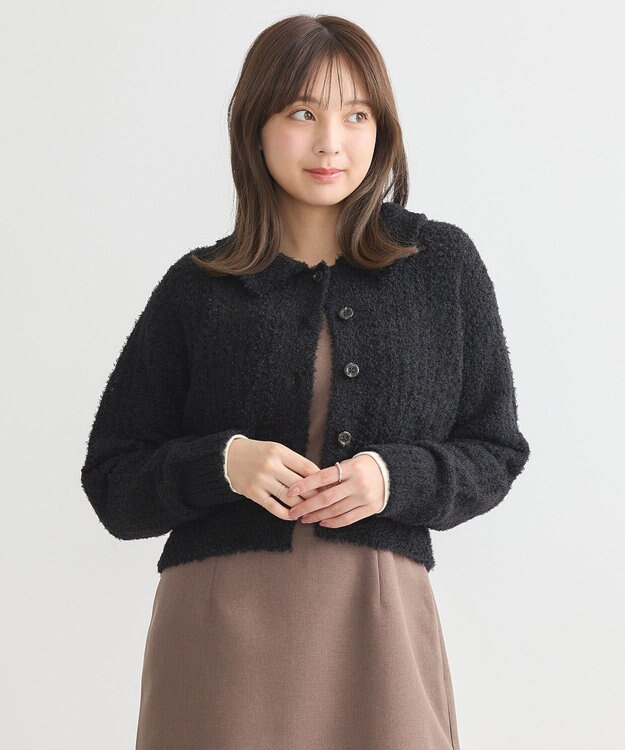 エトロ＊ふわとろウール クルーネックニットカーディガン＊ブラック