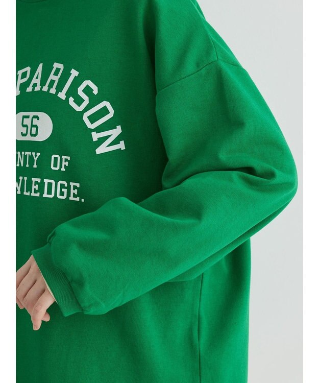 Green Parks コットンＵＳＡミニ裏毛リメイク風プルオーバー Green