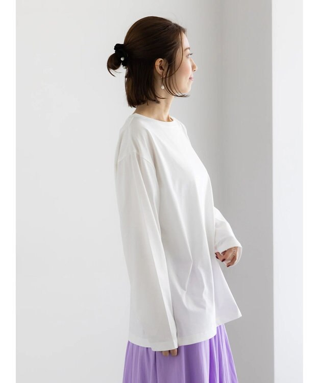 Te chichi 【泉 里香さん着用・Oggi.jp10/23掲載】シルケットロングスリーブTシャツ オフホワイト