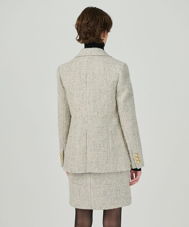 GRACE CONTINENTAL ラメループツイードジャケット ベージュ