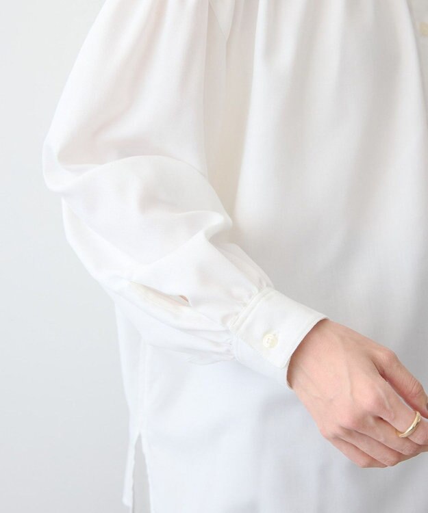 AMERICAN HOLIC ＳＥＴ　イージーケアギャザーシャツ＋ニットベスト Off White