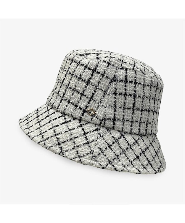 林八百吉商店 un chapeau  ツイードダウンハット ホワイト