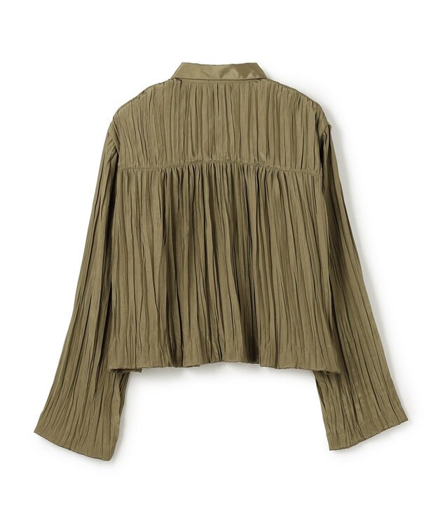 uncrave マシーンプリーツ シャツ カーキベージュ