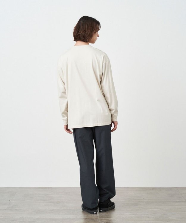 ATON 48/2 NATURAL DYE COTTON | オーバーサイズ L/S Tシャツ - UNISEX WARM WHITE