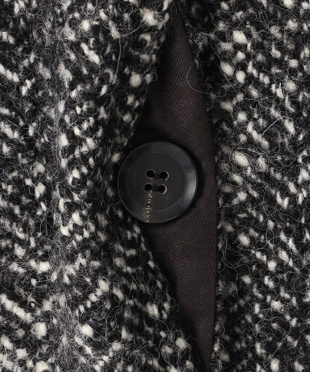 BEIGE， ROBY / フェイクレザーツイードコート Monotone