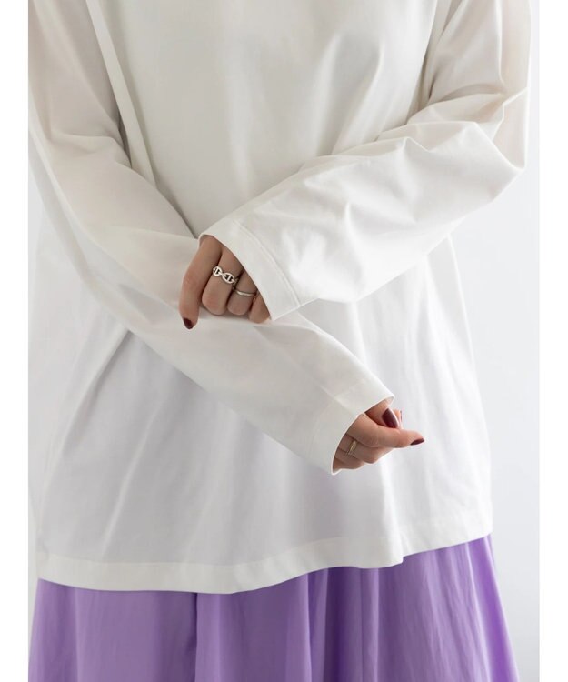 Te chichi 【泉 里香さん着用・Oggi.jp10/23掲載】シルケットロングスリーブTシャツ オフホワイト