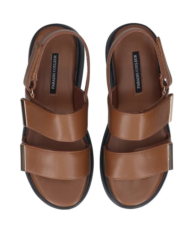 Bridget Birkin 【PARADIS COULEUR】厚底ベルクロサンダル ブラウン