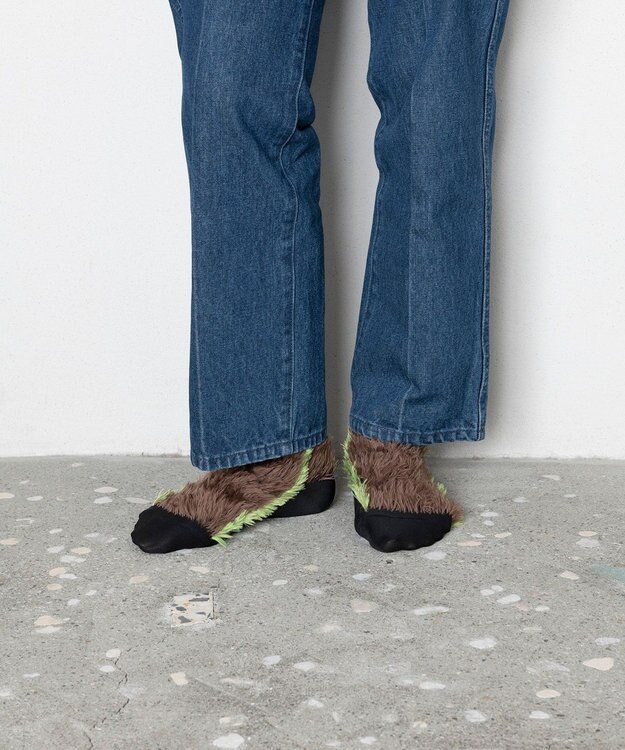 TRICOTE サイドラインフェイクファーソックス 87BROWN