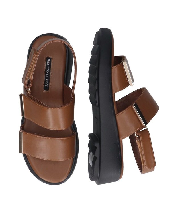 Bridget Birkin 【PARADIS COULEUR】厚底ベルクロサンダル ブラウン