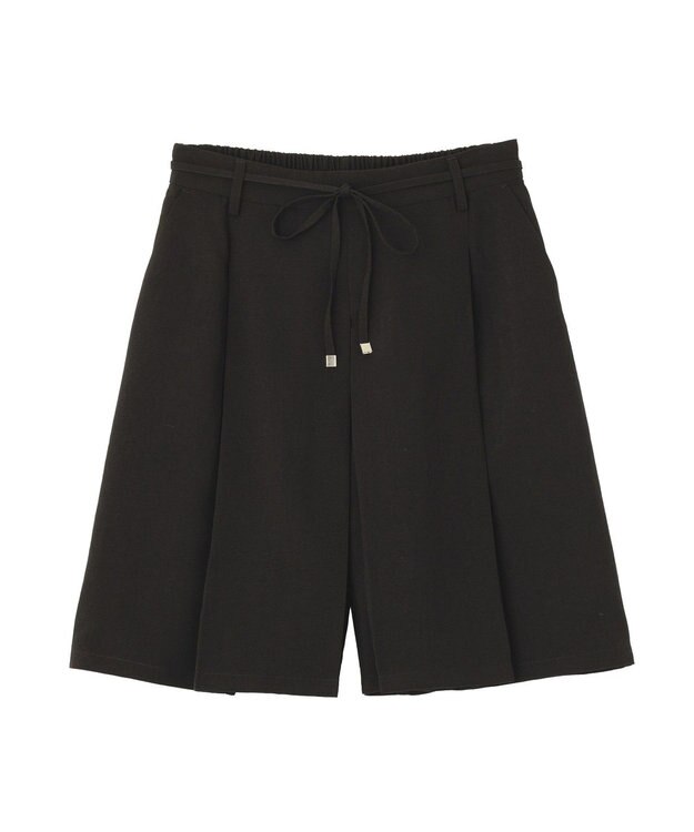 earth music&ecology 【セットアップ対応】ウエストリボンバミューダパンツ Black