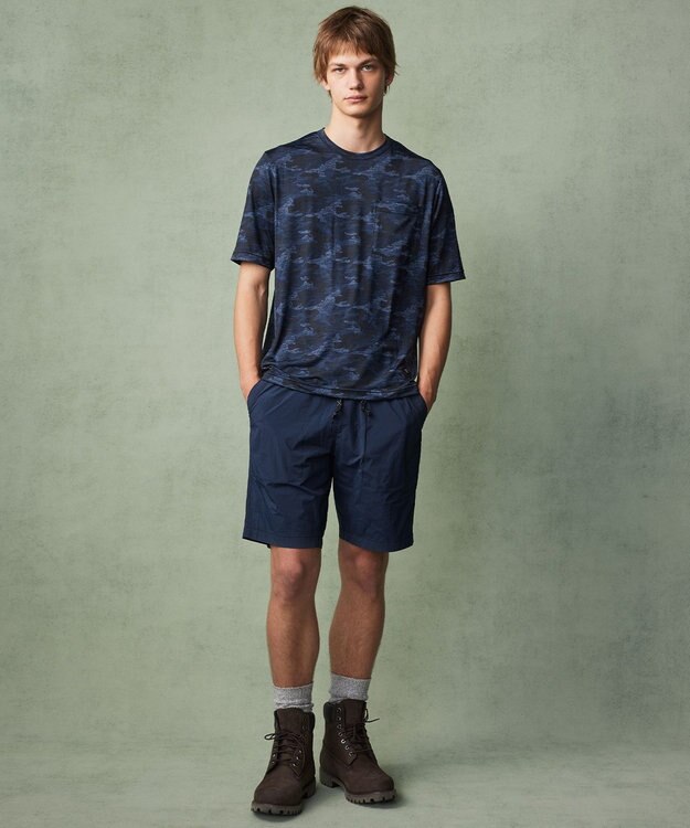 JOSEPH ABBOUD MOUNTAIN 【軽量/ストレッチ/ECO撥水】ライトワッシャーストレッチ アウトドアイージー ショーツ ネイビー系