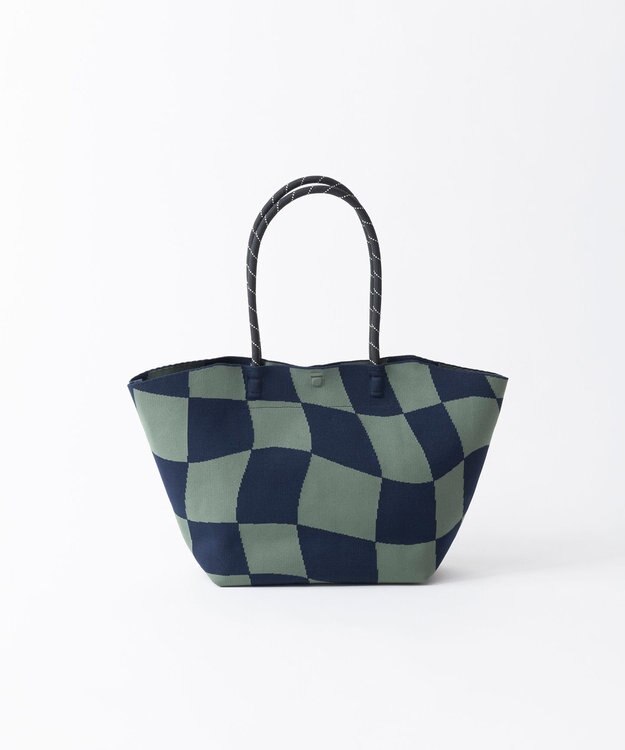 TRICOTE 【軽くて丈夫】FLOW ブロックチェック バッグ 42GREEN