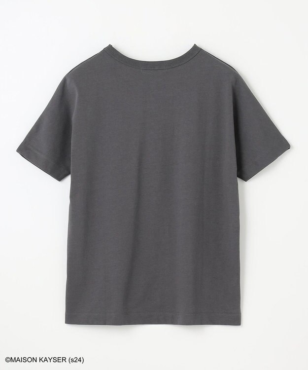 ANY 【MAISON KAYSERコラボ】フォトプリント半袖Tシャツ チャコール×バスケット