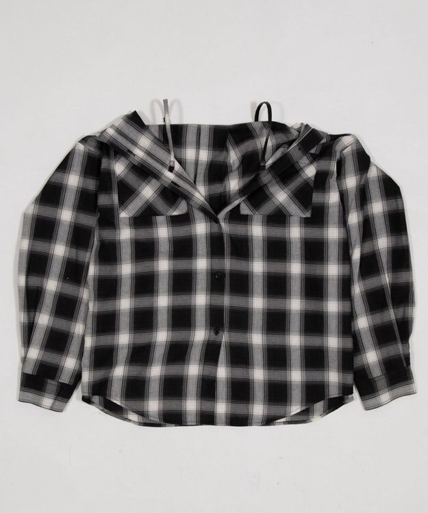 WEGO 2WAYオフショルシャツ ブラック