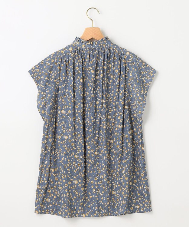 組曲 【大人気シリーズ】ギャザーライトデシン ブラウス 【WEB限定】ブルー系9