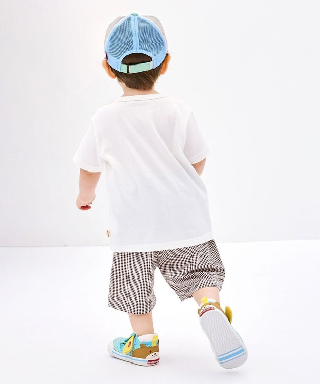 MIKI HOUSE HOT BISCUITS 【家族でおそろい】【80-120cm】アウトドアデザイン 半袖Tシャツ グリーン