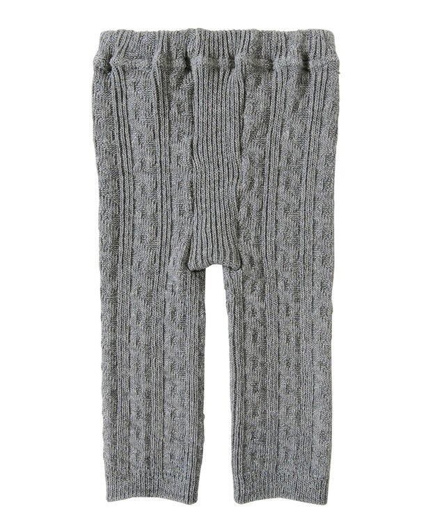 MIKI HOUSE HOT BISCUITS 【80-120cm】ケーブルニット編みレギンス グレー