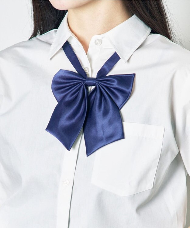 WEGO 【SCHOOL ITEM】ムジスクールリボン ネイビー