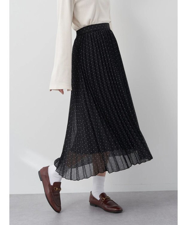 earth music&ecology すきな丈プリーツスカート Dot