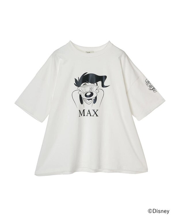 earth music&ecology Ｇｏｏｆｙ＆Ｍａｘ／箔プリントＴｅｅ Black