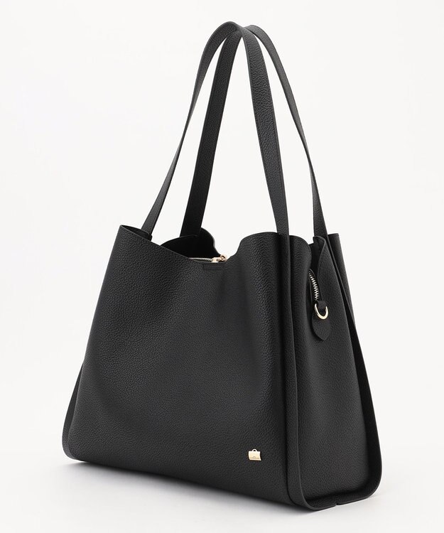 LA BAGAGERIE ソフトシュリンク2WAYハンドバッグ large ブラック