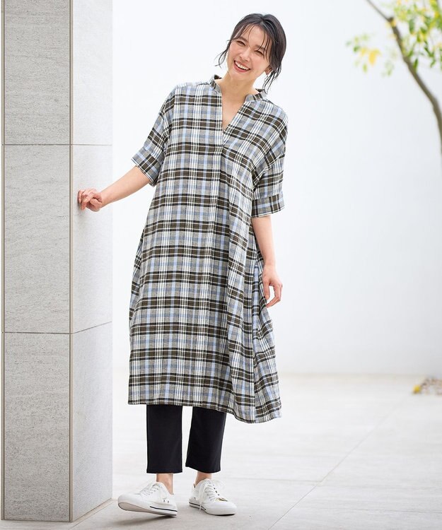 かぐれ　リネンフレンチシャツワンピース かぐれ（カグレ）の「『2サイズ展開』リネンフレンチシャツ