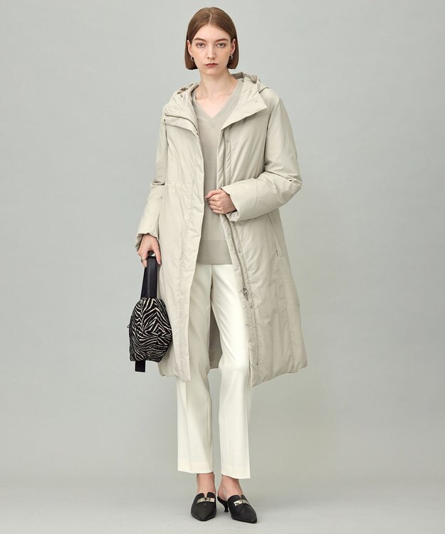 ICB L 【WEB＆一部店舗限定・撥水加工】ADSダウン  フーデットロングコート トープ系