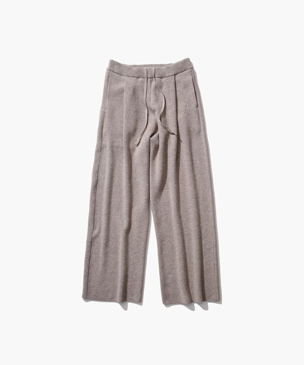 ATON WOOL CASHMERE SILK | ストレートイージーパンツ BEIGE