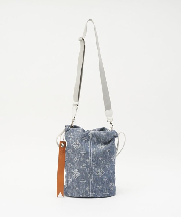 russet デニムジャガード3WAY巾着バッグ(CE-1688) Indigo