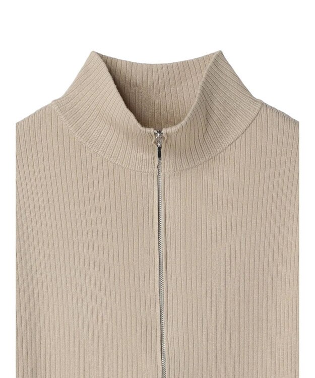 Green Parks ＺＩＰ付きリブニットベスト Beige