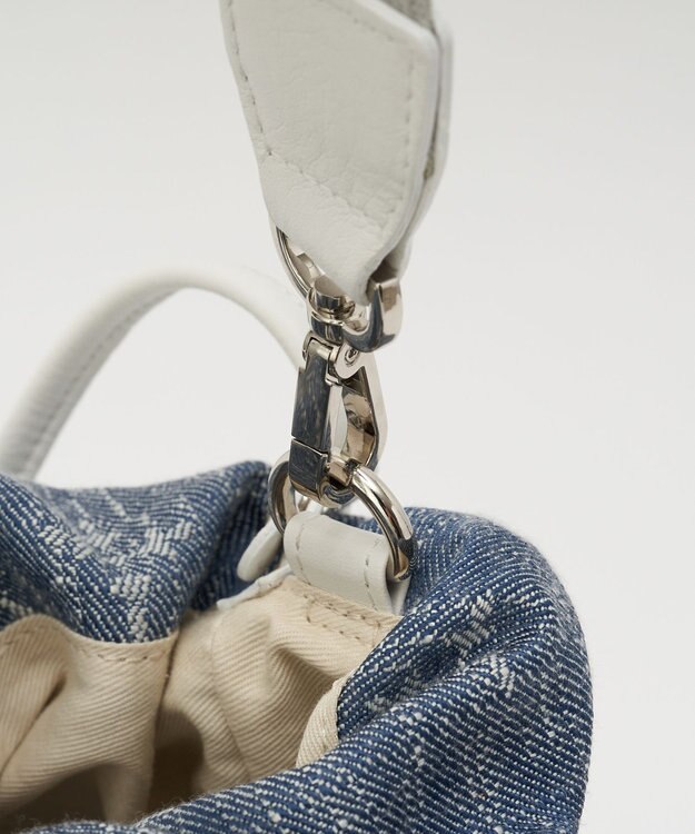 russet デニムジャガード3WAY巾着バッグ(CE-1688) Indigo