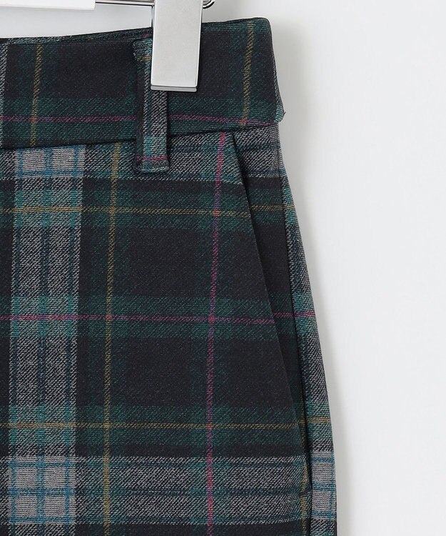 23区GOLF 【WOMEN】チェック柄裏起毛パンツ ダークグリーン系3