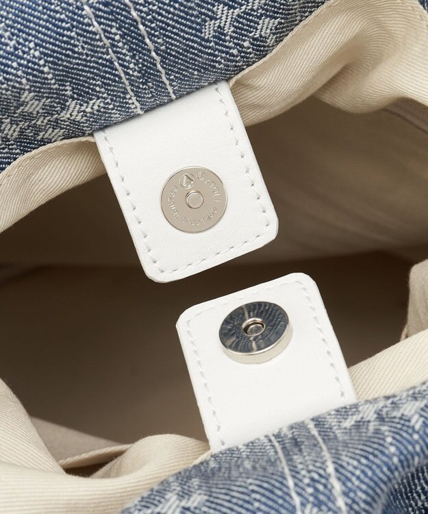 russet デニムジャガード3WAY巾着バッグ(CE-1688) Indigo