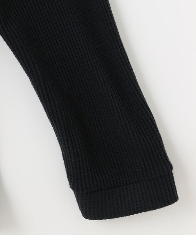 JOSEPH ABBOUD MOUNTAIN 【日本製/ソフト】ソフトウォームワッフル 長袖Tシャツ ブラック系