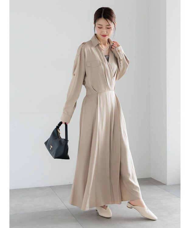 Te chichi トレンチカシュクールワンピース《2026 spring catalog item》 ベージュ