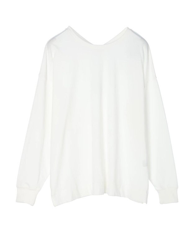 Green Parks 前後でも着れちゃう万能長袖ロンＴ Off White