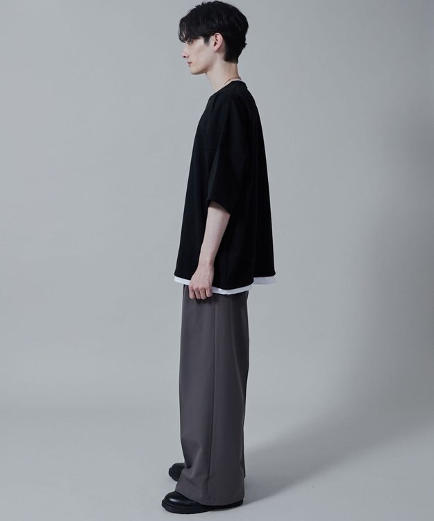 WEGO フクレジャガードフェイクレイヤードT（S） ブラック