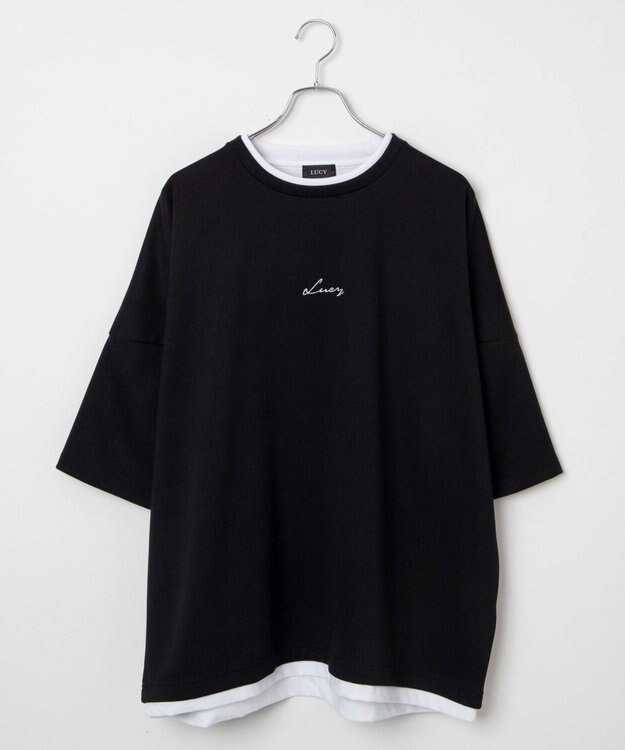 WEGO フクレジャガードフェイクレイヤードT（S） ブラック