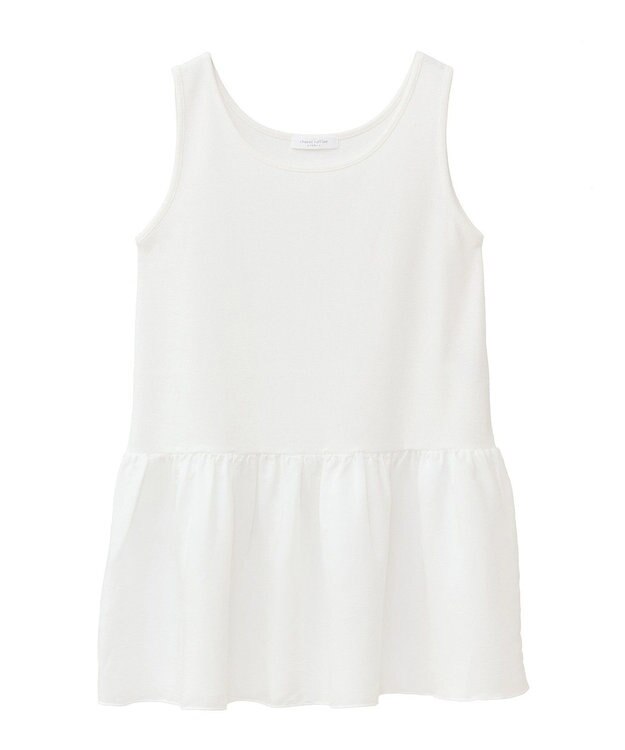 Green Parks 裾フリルタンクトップ Stripe