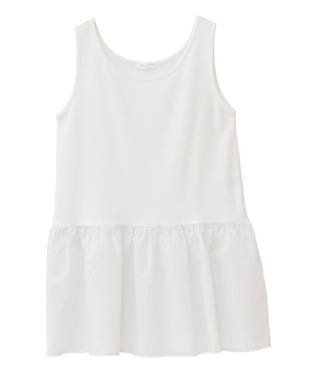 Green Parks 裾フリルタンクトップ Stripe