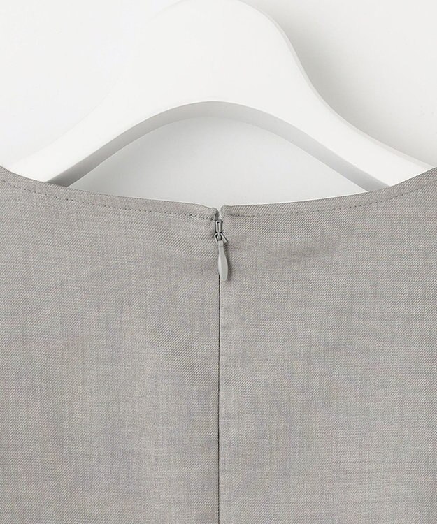 J.PRESS LADIES 【セットアップ対応・洗える・UVケア・速乾】 OXIJEWELストレッチ ワンピース ライトグレー系