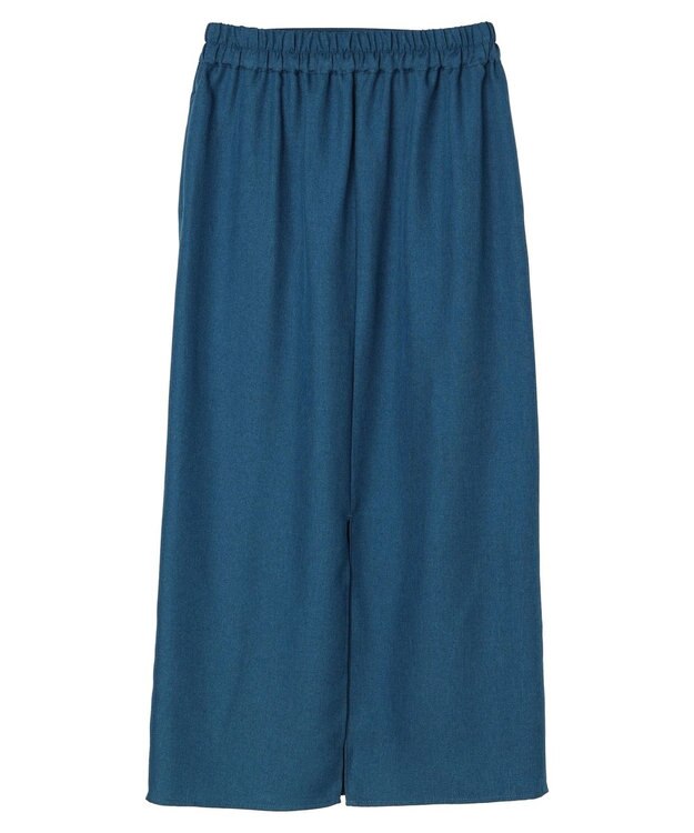 Green Parks 麻調Ｉラインスカート Blue