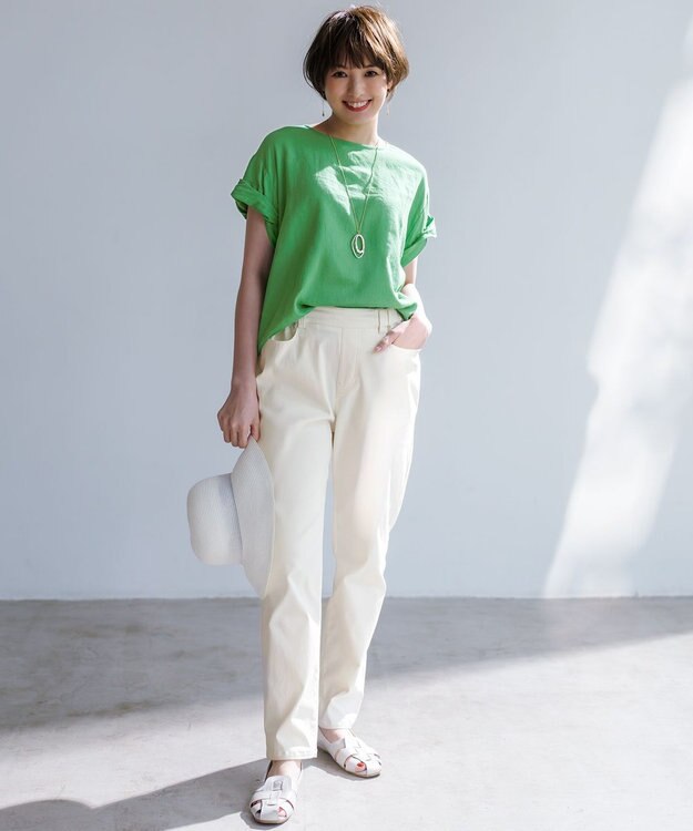 ANY L 【新色追加/洗濯機可/UVカット/ウエストゴム/ストレッチ】7daysデイリーパンツ オフ