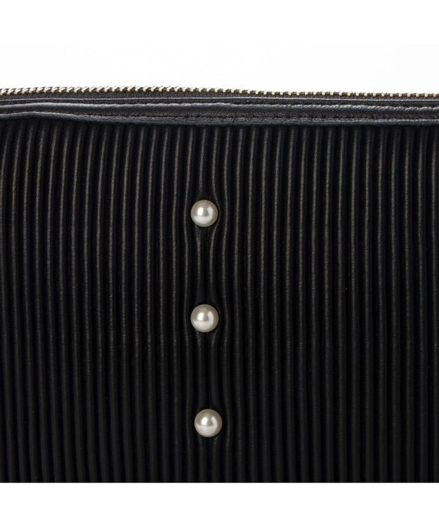 UNBILLION ペルケ perche / シーププリーツパール付き2wayショルダー ブラック