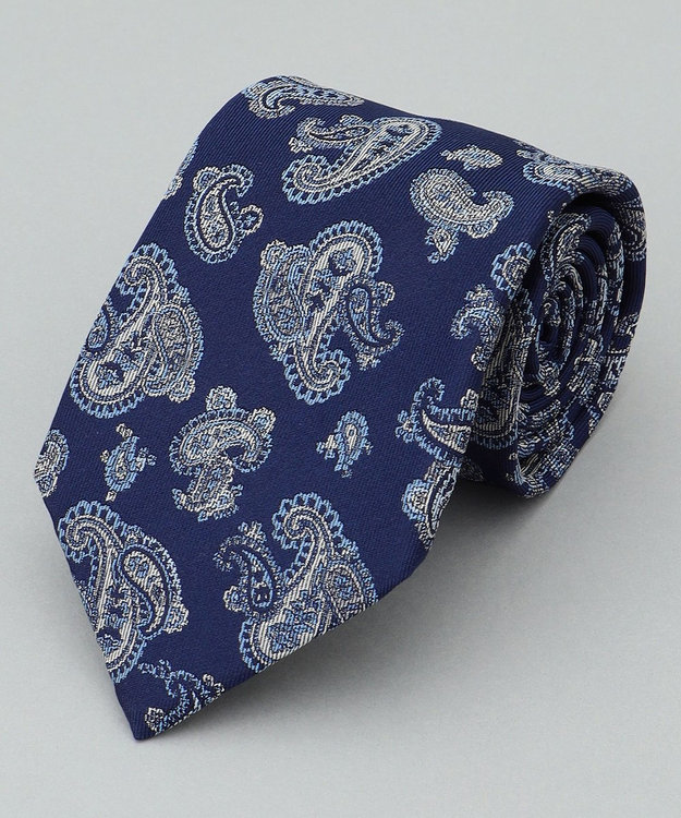 GOTAIRIKU 日本縫製/オリジナル柄【Fermo Fossati】ネクタイ_ペイズリー ネイビー系4