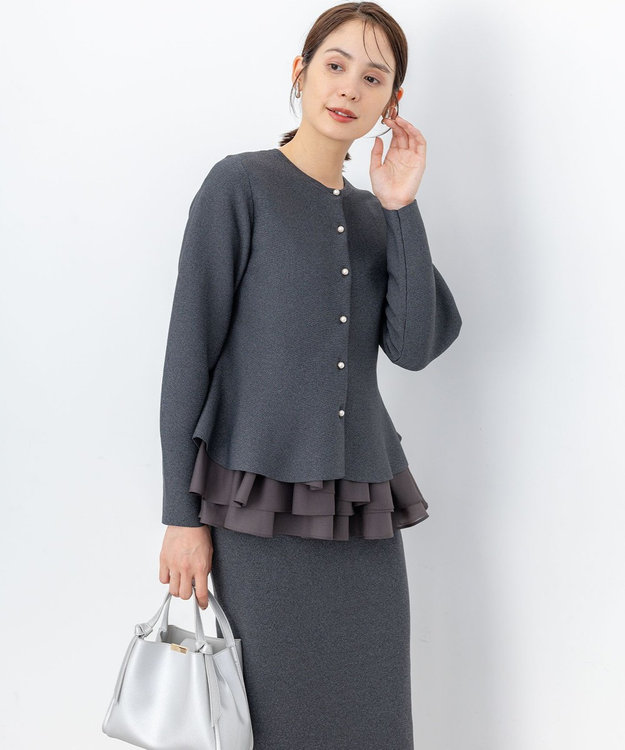 組曲 L 【WEB限定】スポンディッシュニットアップ グレー系