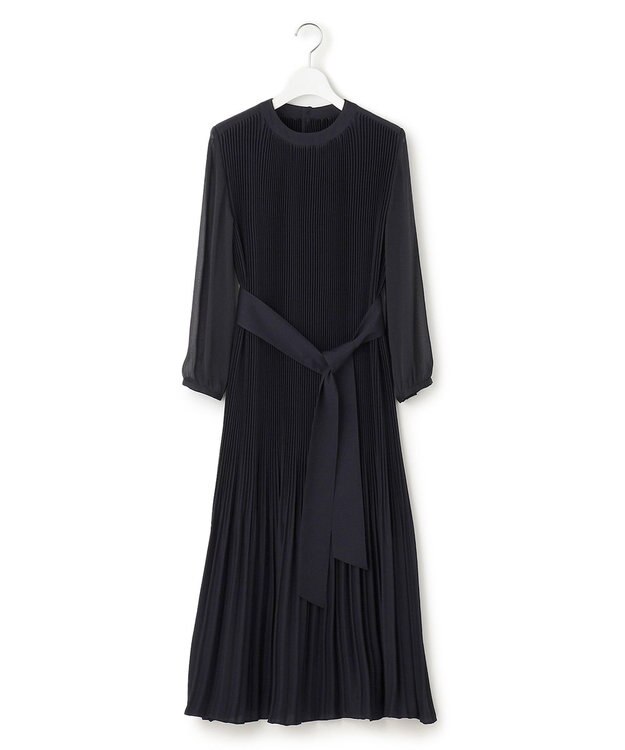 23区 S 【VERYコラボ】シャイニーアムンゼン プリーツ ワンピース ネイビー系