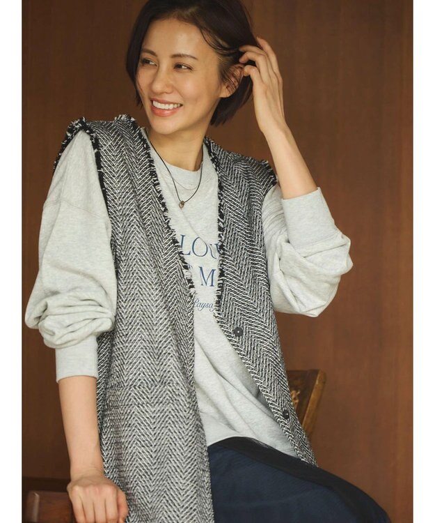 Green Parks アソートロゴ裏毛プルオーバー Light Gray Mixture