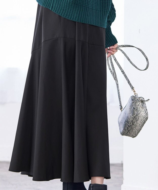 Tiaclasse 【洗える】アシンメトリーキャミワンピース ブラック