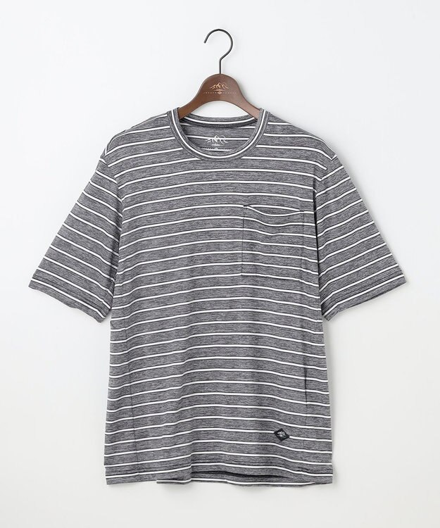 JOSEPH ABBOUD MOUNTAIN クールスキンボーダー Ｔシャツ グレー系2